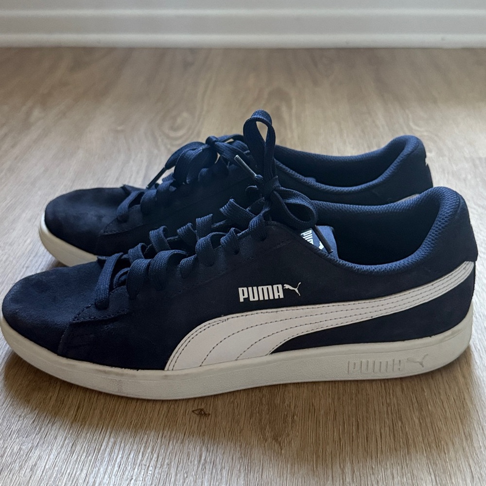 Puma Classic Navy and White Sneakers